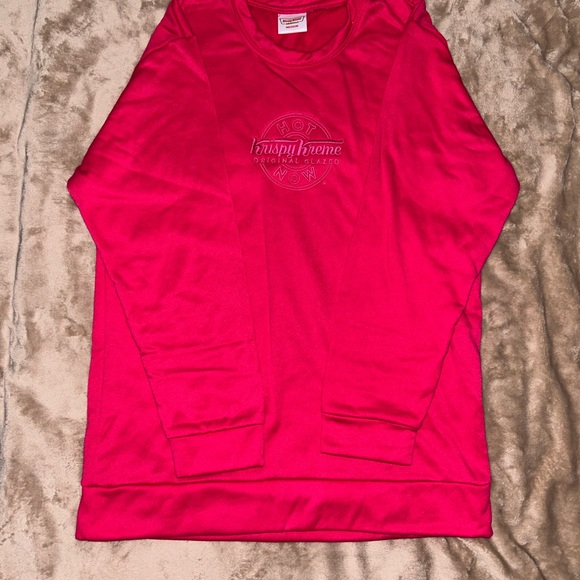 Krispy Kreme Embroidered Sweatshirt | Hot Pink | Medium - Picture 2 of 7